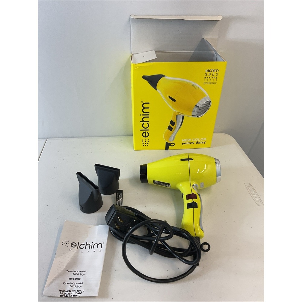 3900 Healthy Ionic Hair Dryer - Yellow Daisy by Elchim for Unisex - 1 Pc